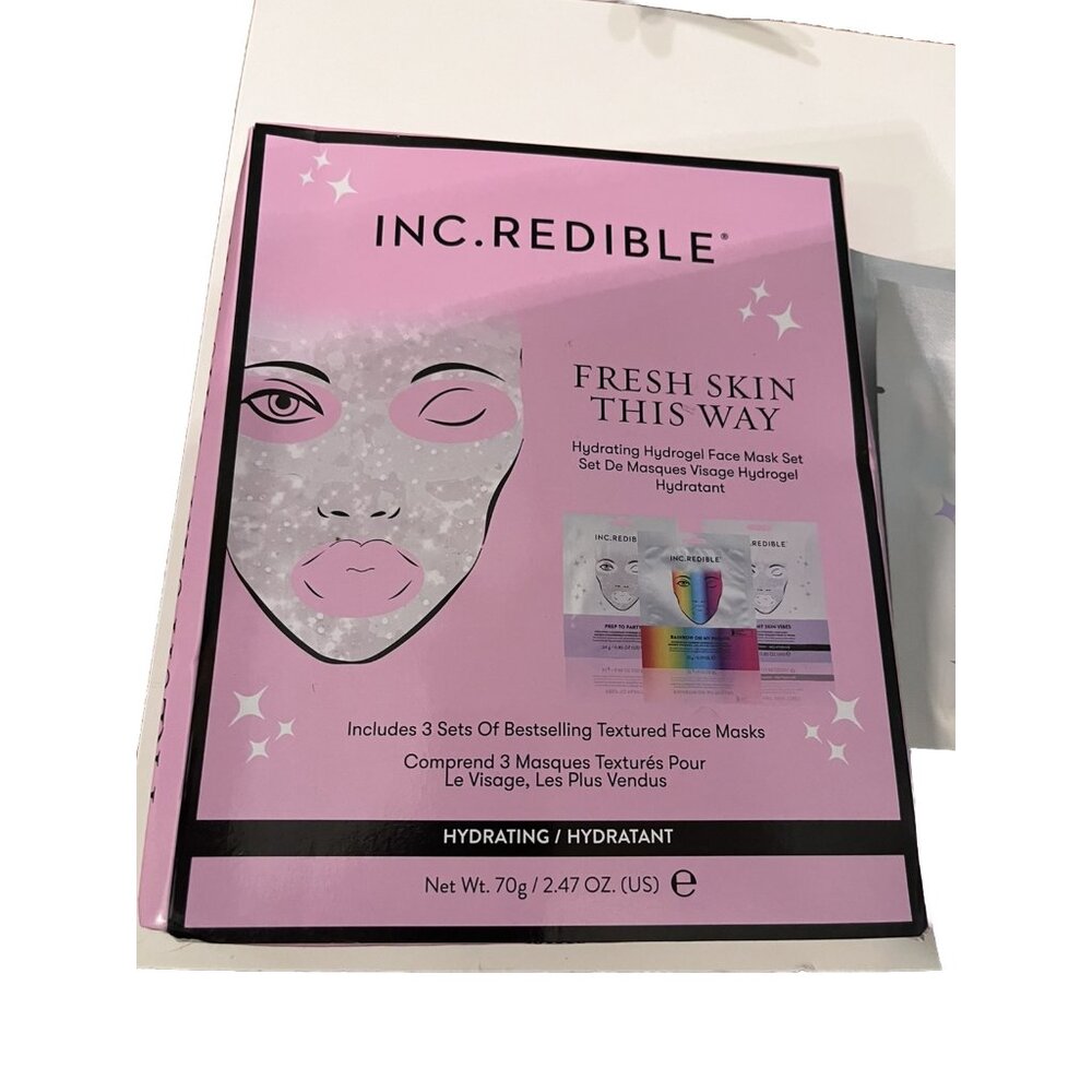 INC.redible Fresh Skin This Way Hydrogel Masks, 3 ct